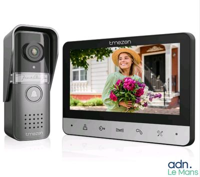 l'image d'une caméra vidéo sur laquelle apparaît le portrait d'une femme