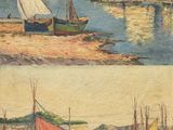 deux photos de bateaux qui sont à l'eau
