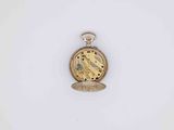 an image of a pocket watch on a white surface with a white background