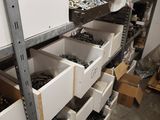 a lot of boxes that are sitting on a shelf