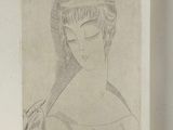 drawing of a woman holding a knife in her right hand