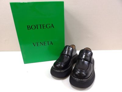 mocassins en cuir noir Bottega Veneta