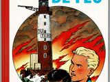 the cover of l ' oursagan de feu, a children ' s book with a lighthouse in