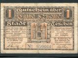 un ancien billet de banque allemand sur lequel figure l'image d'un château