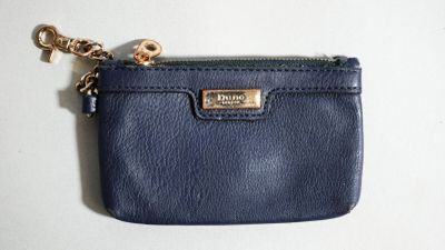 DUNE Porte-monnaie en cuir bleu