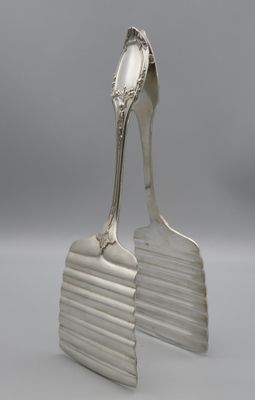 Caillar Bayard Pince à asperges en métal argenté