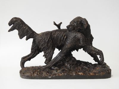 Christophe FRATIN (1801-1864) Grand chien de chasse rapporta…