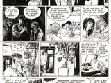a black and white comic strip with a comic strip in the middle of it