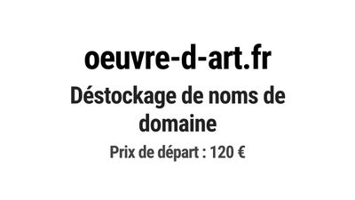 Nom de domaine oeuvre-d-art.fr.