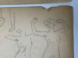 drawing of a woman in a bathing suit and a man in a bathing suit
