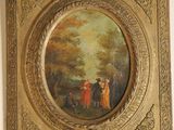 an image of a painting of a group of people in a wooded setting
