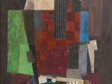 an image of a painting of a man with a guitar