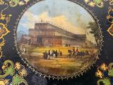 a picture of a painting of a palace on a table
