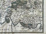 an old map of france with a river running through it