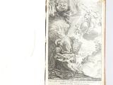 un livre ouvert sur lequel figure le dessin d'un homme et d'une femme dans un paysage