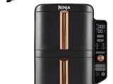 the ninja air fryer is ready to be cooked in the oven