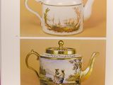 two pictures of a teapot and a tea pot