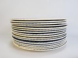 a lot of plates stacked on top of each other