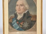 portrait of a man in a military uniform in a gold frame
