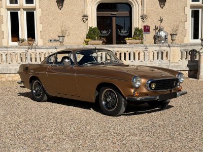 une voiture marron garée devant un immeuble
