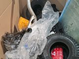 a cardboard box filled with assorted items in it