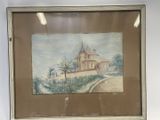 a picture of a painting on the wall of a house