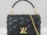 Sac à bandoulière Louis Vu Vu en cuir matelassé noir