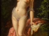 an image of a painting of a woman in a bathing suit