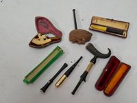 Lot de 7 fume-cigarettes divers en bois, ambre, écume, dont … (photo 2)