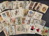 a lot of cards that are on a table