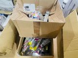 many boxes that are sitting on the floor in the room
