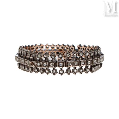 Bracelet diamants Bracelet en or rose 18k (750 millièmes) et…