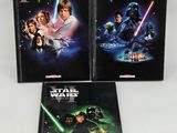 a set of three star wars dvd covers on a white background