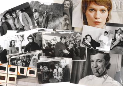 de nombreuses photos en noir et blanc d'un homme et d'une femme