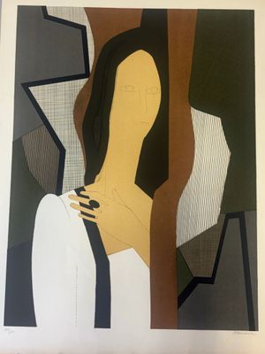 une image représentant un tableau où l'on voit une femme tenant la main d'un homme