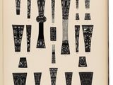 un livre ouvert contenant des illustrations en noir et blanc représentant des vases et des vases