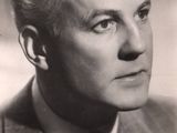 black and white photograph of a man in a suit and tie