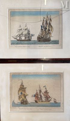 deux photos encadrées représentant des navires, accrochées au mur