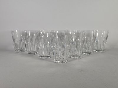 lot de six verres à eau en cristal