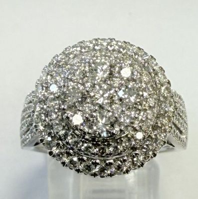 Imposante bague Jonc en or blanc 750°/.