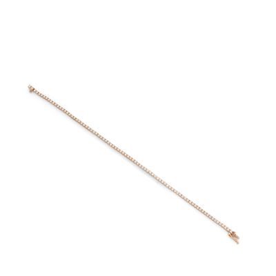 BRACELET LIGNE retenant 83 diamants ronds taille brillant. M…