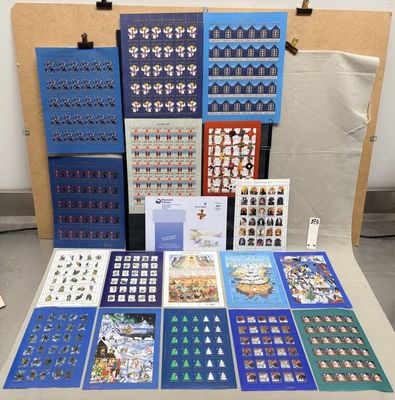 a table that has a bunch of cards on it