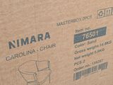 cardboard box on the back of a carton with a chair in it