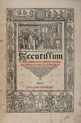 un vieux livre sur lequel figure l'image d'un homme et d'une femme dans une pièce