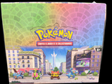 a box that has a picture of a city with pokemon on it