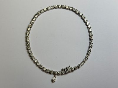 Bracelet rivière en argent et strass