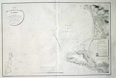 une vieille carte de la baie de San Francisco et de la côte de San Francisco, en Californie