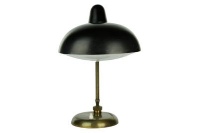 an image of a black and gold lamp on a white background
