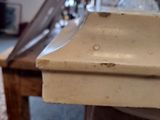 a close up of a piece of wood on a table