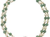 un collier en jade et perles de culture, signé Van Cleef